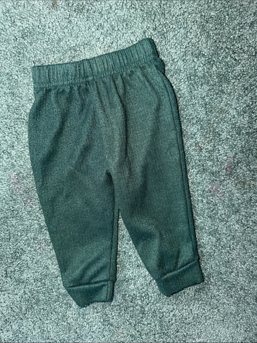 Kids Knit Jogger Pants in Dark Green
